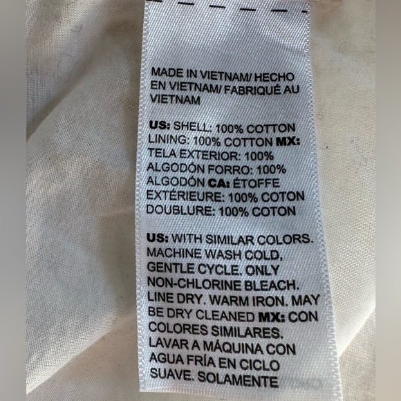 Chico’s white cotton gauze shift dress lined size 3 L - Picture 10 of 10